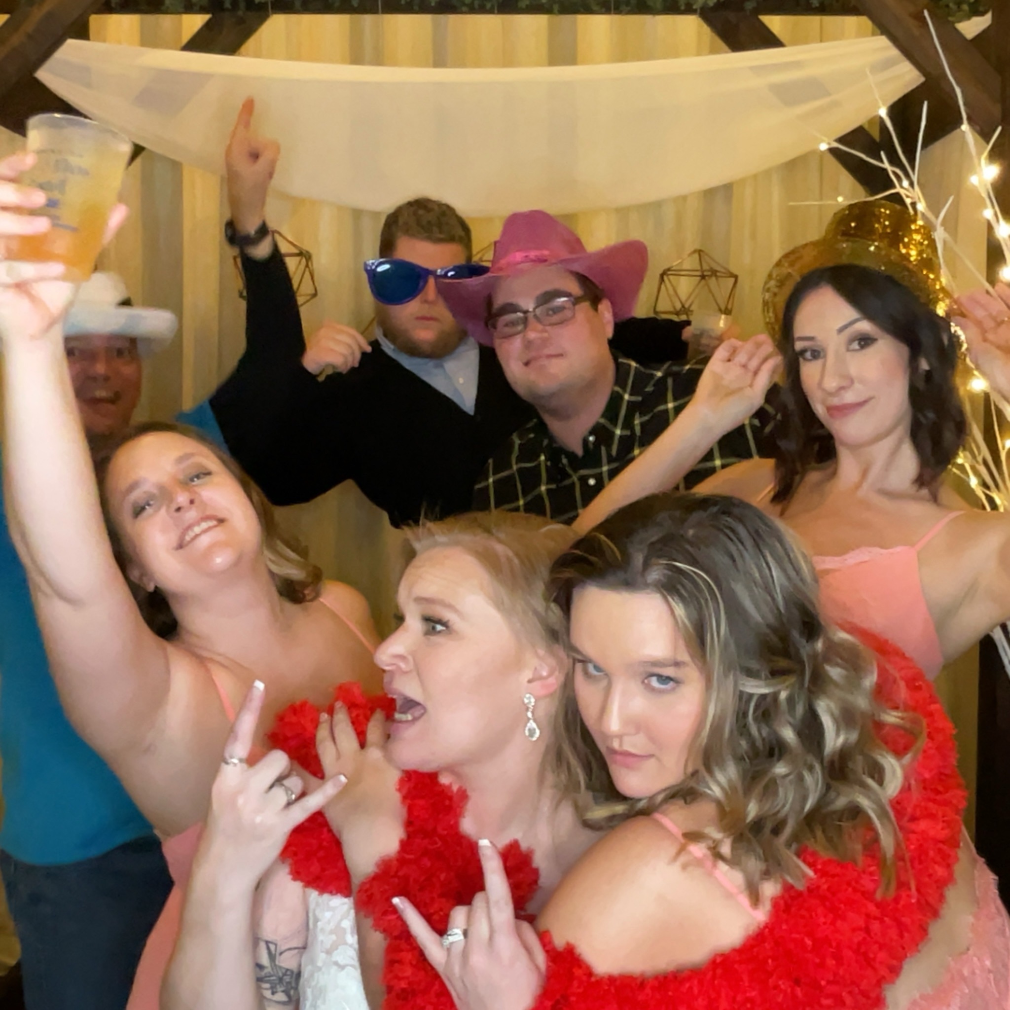 Photo booth at Historic 1625 Tacoma Place wedding