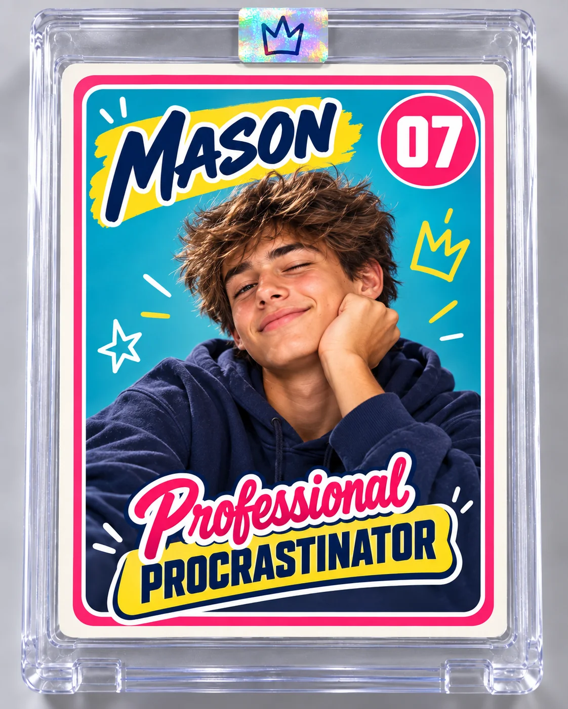 Custom trading card photo booth example in Vancouver Washington