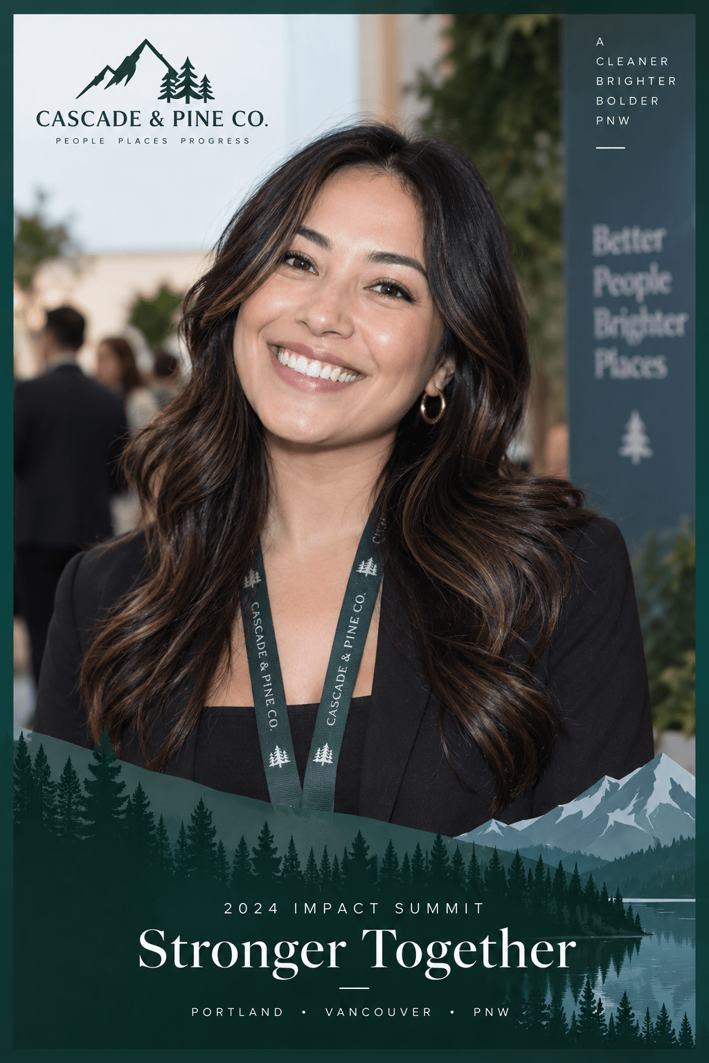 Branded virtual photo booth example for a corporate event