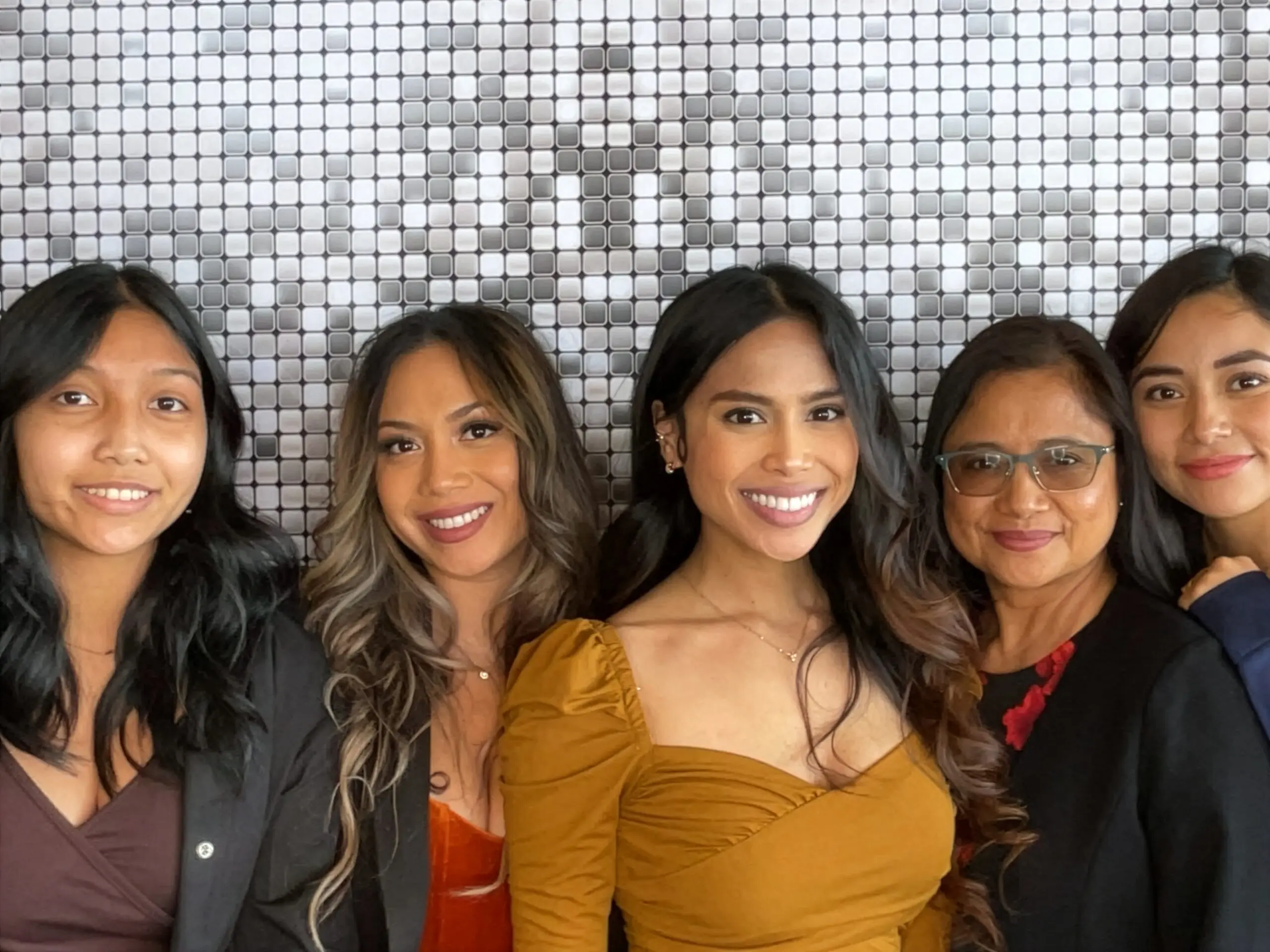 Classic wedding photo booth style with guests