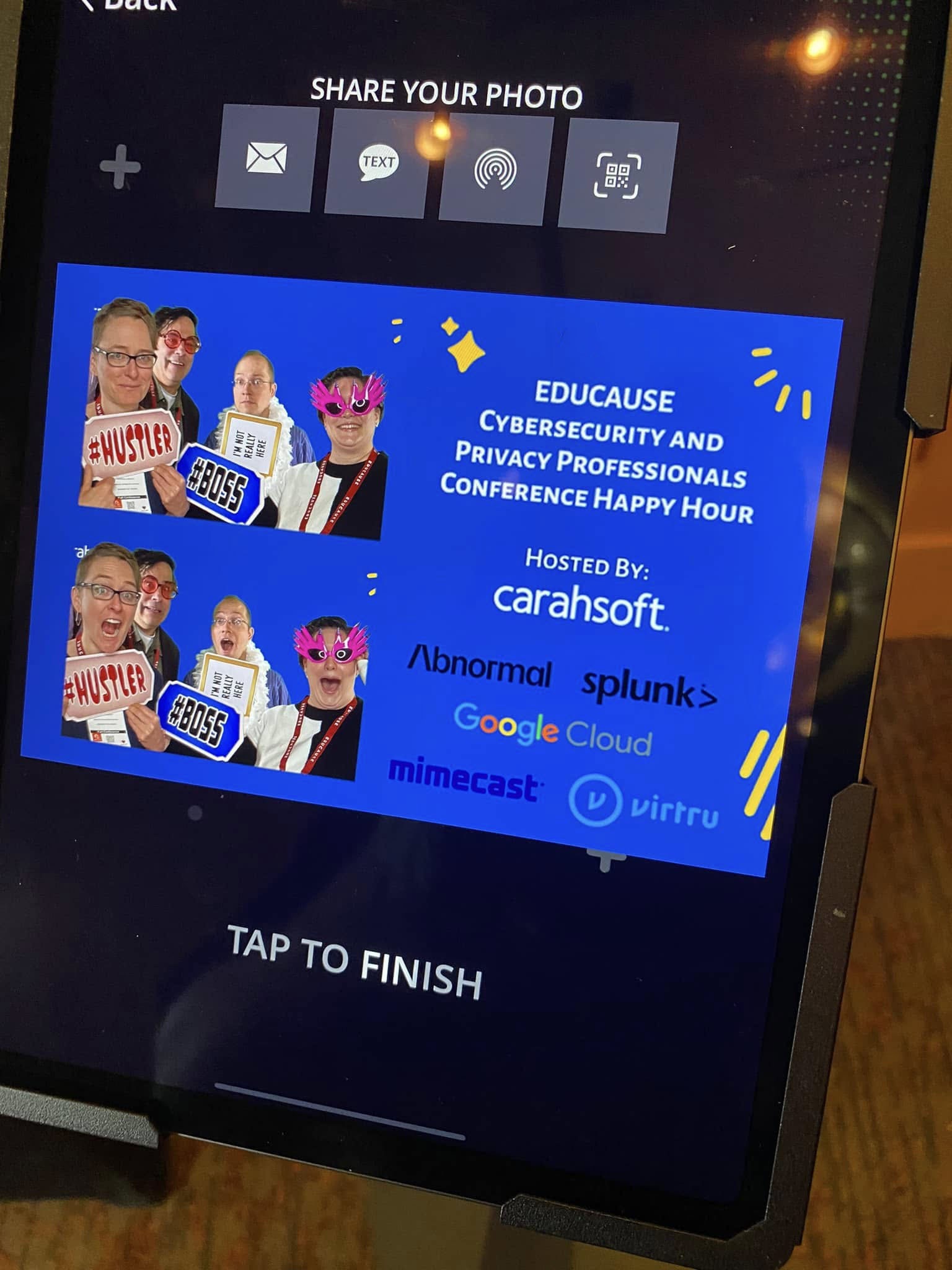 Corporate photo booth event for Carahsoft