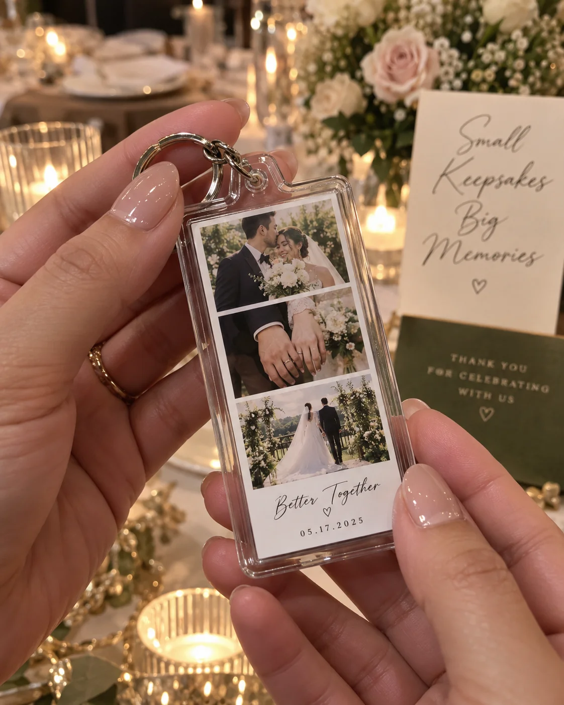 Personalized photo keepsakes from the Pebble Souvenir Photo Booth