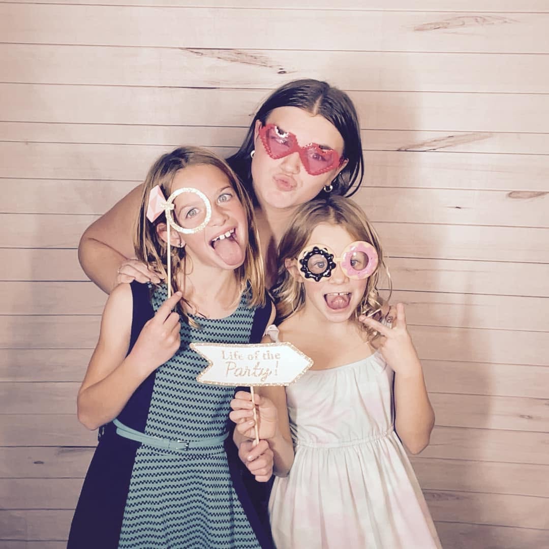 Guests having fun with a Pebble Photo Booth experience
