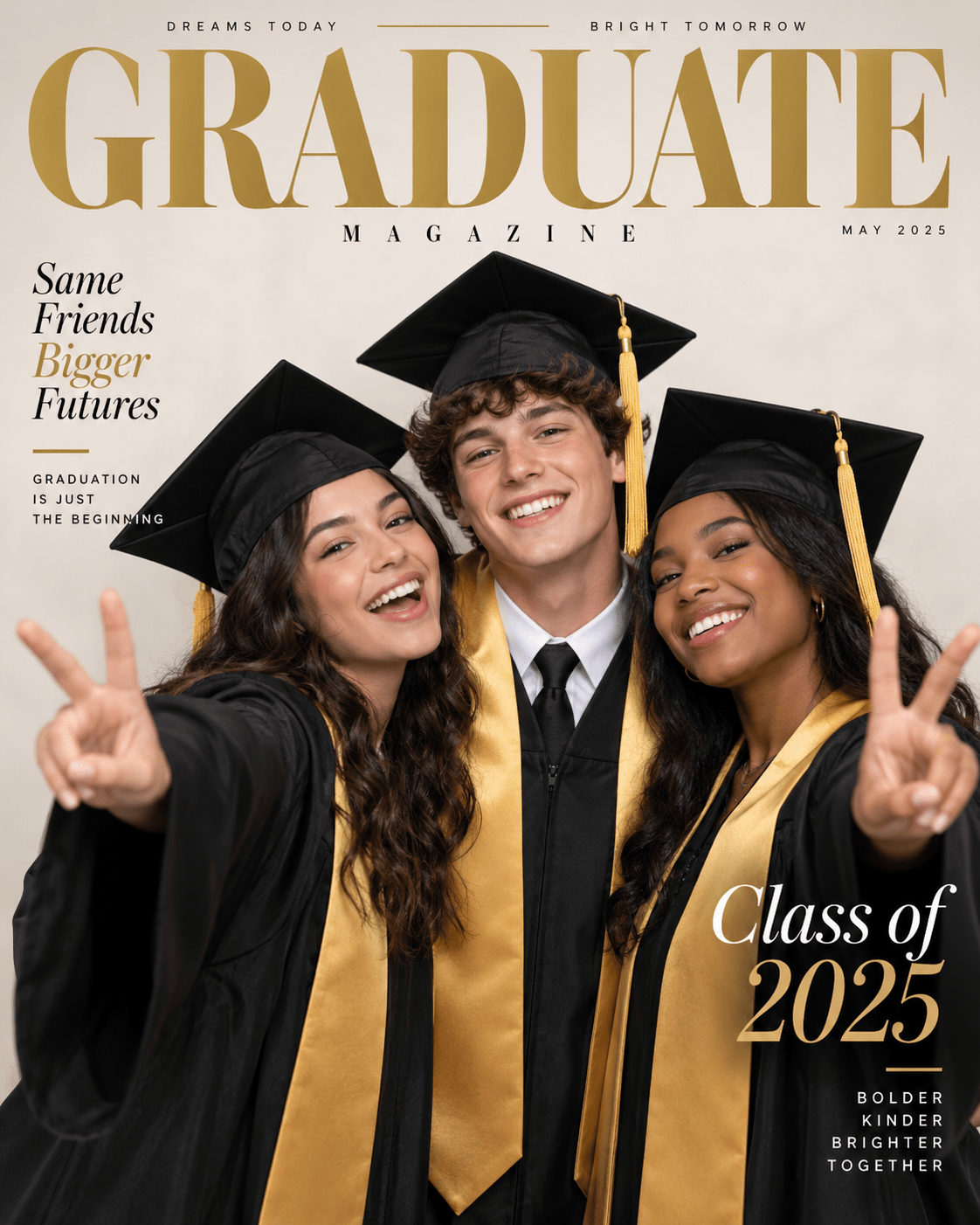 Magazine cover photo booth example for college graduation events