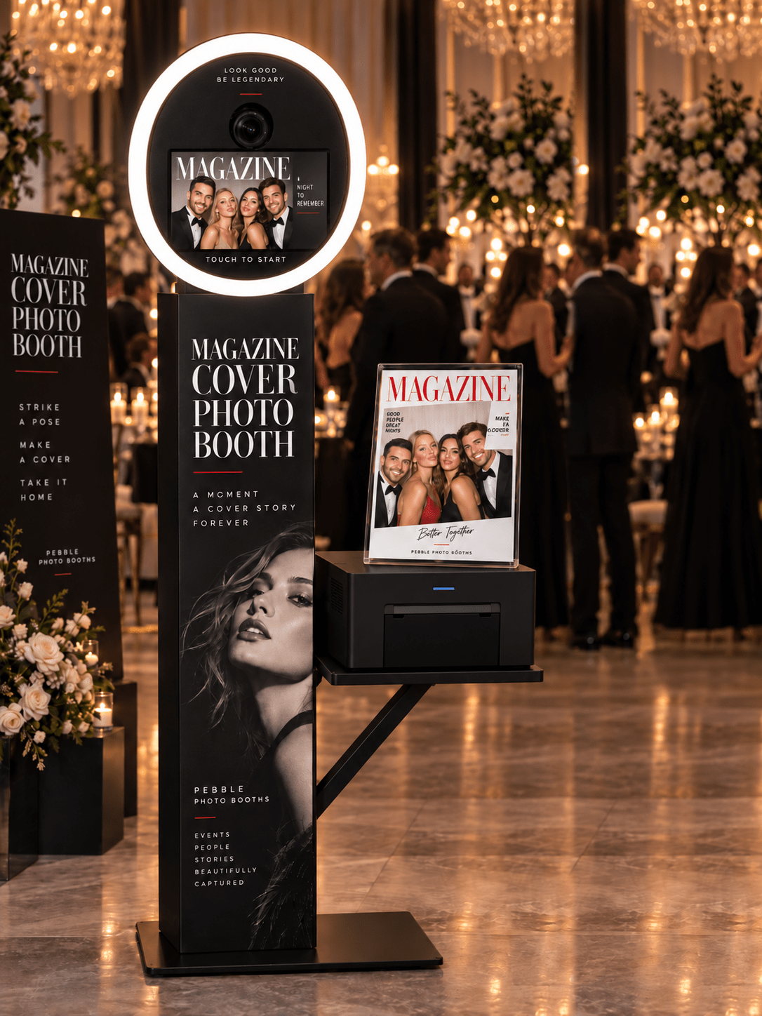 Magazine Cover Photo Booth rental in Portland Oregon by Pebble Photo Booths