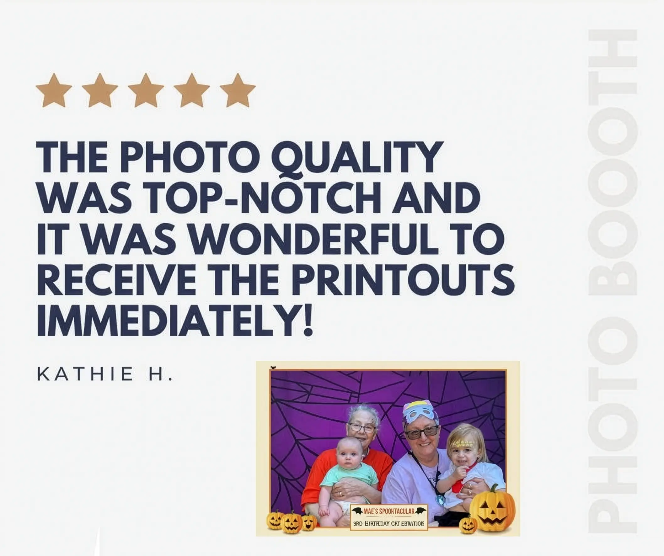 5-star Portland photo booth rental client review for Pebble Photo Booths