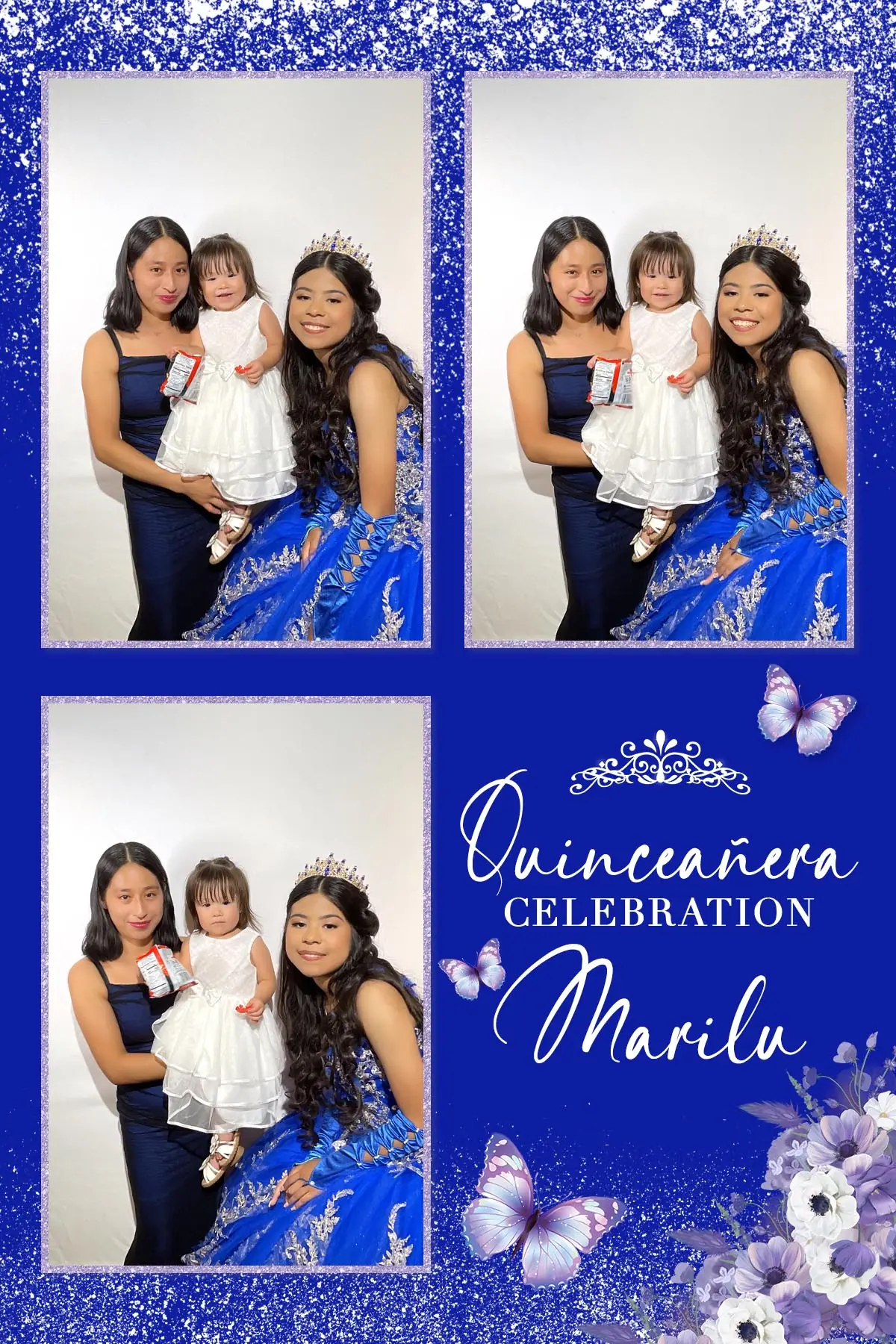 Customized quinceañera photo booth event design