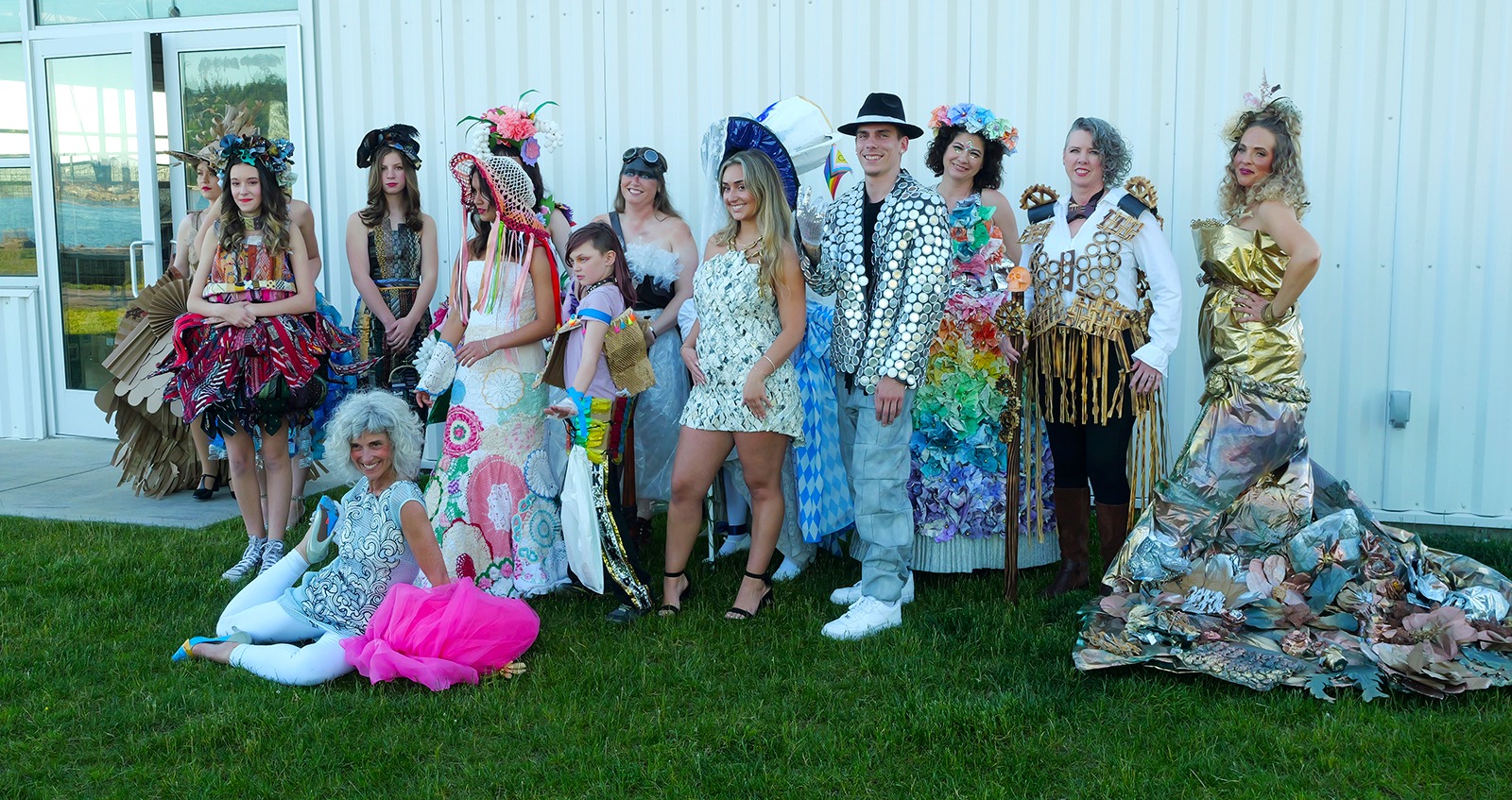 Photo booth at a community trashion show and public event