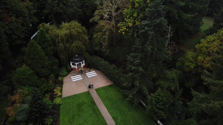 Video still from Brittney and Spencer’s wedding at Abernethy Center
