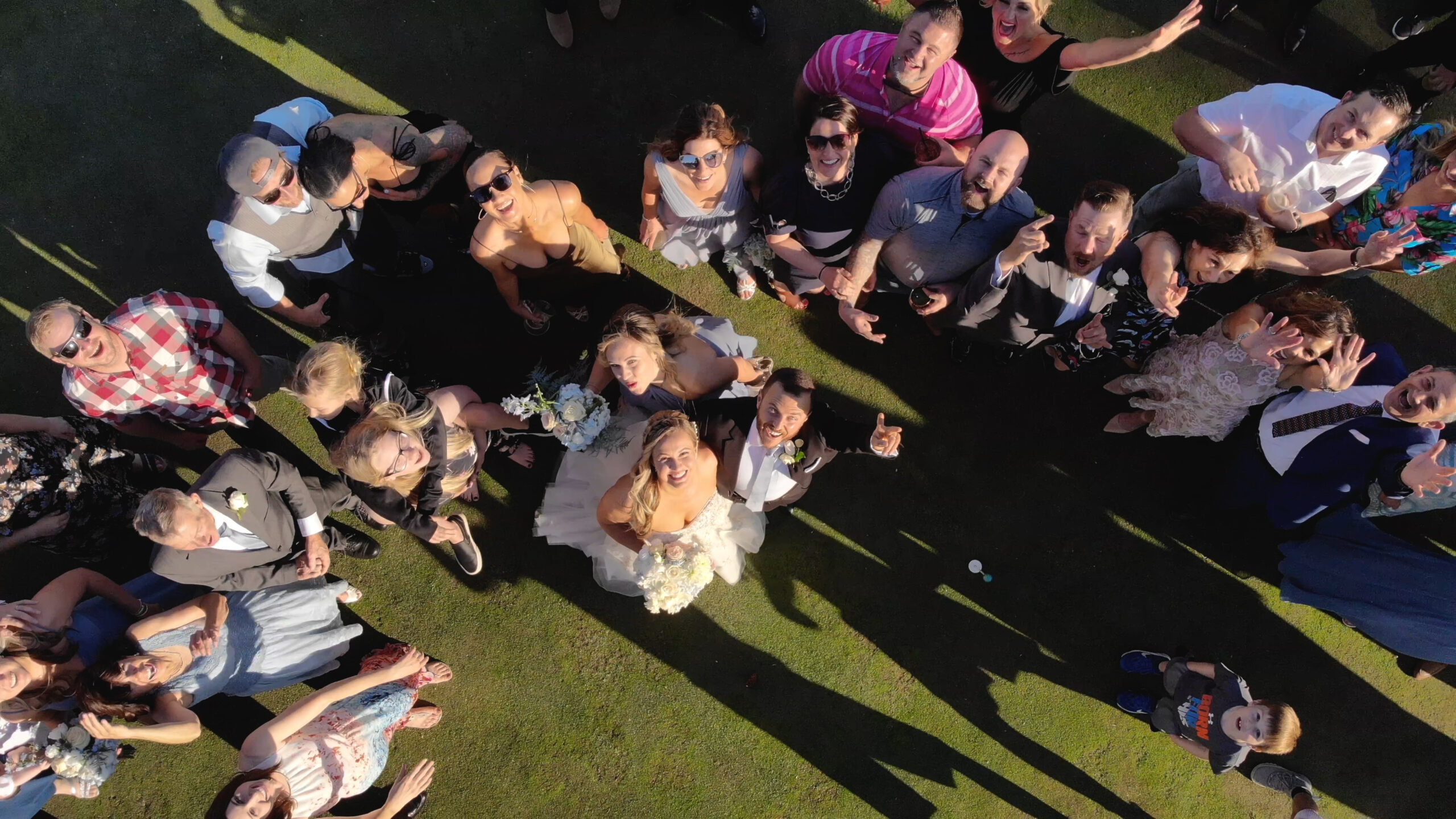 Wedding drone videography by Pebble Video